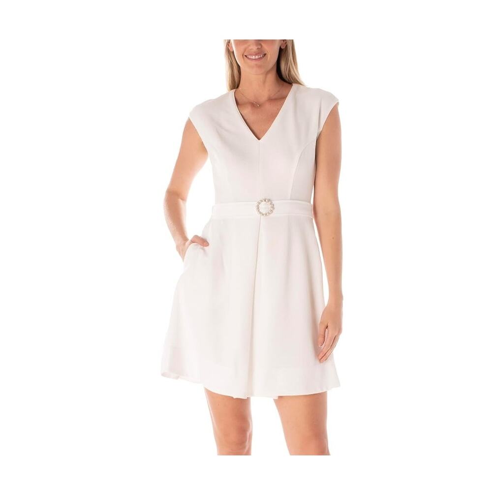 New Maison Tara Women's Madison Boucle Dress with Pockets Size 6